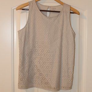 LOFT Outlet Lace Front Tank - Sz S